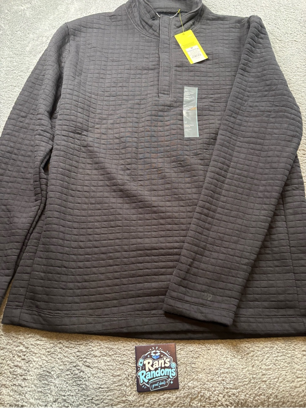all in motion Quilted Half-Zip Pullover Jacket - Charcoal